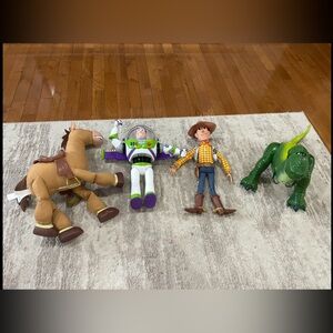 Official Disney Toy Story Interactive Toys Set (Woody, Rex, Buzz, & Bullseye)